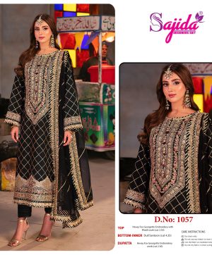 SAJIDA DESIGNERS 1057 GEORGETTE PAKISTANI SUITS