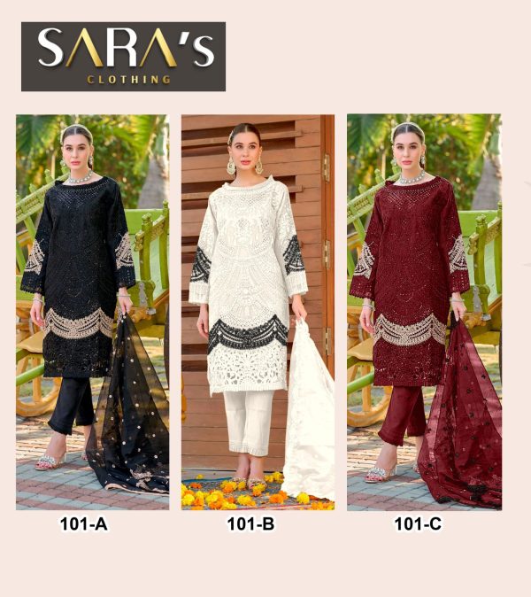 SARA'S CLOTHING 101 A B C PAKISTANI SALWAR SUITS