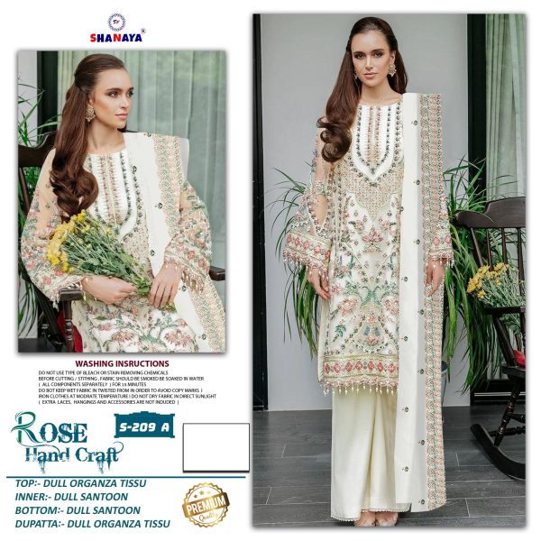 SHANAYA FASHION S 209 A ROSE HAND CRAFT SUITS