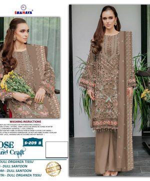 SHANAYA FASHION S 209 B ROSE HAND CRAFT SUITS