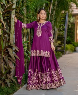 SHREE HARI SSR 514 B DESIGNER SHARARA PLAZZO SUITS