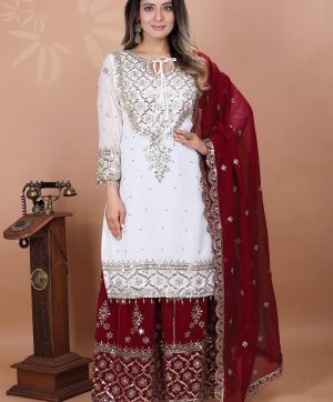 SHREE HARI ZSR 3119 B DESIGNER PLAZZO SUITS WHOLESALE
