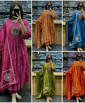 SHRUTI CREATION COTTON ANARKALI KURTA SET ONLINE