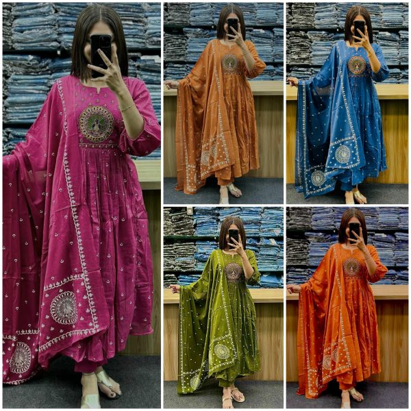SHRUTI CREATION COTTON ANARKALI KURTA SET ONLINE