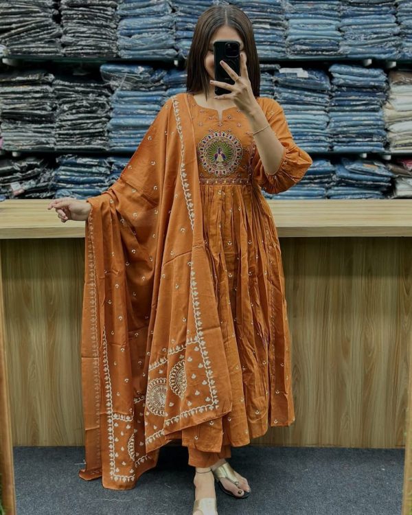 SHRUTI CREATION COTTON ANARKALI KURTA SET ONLINE