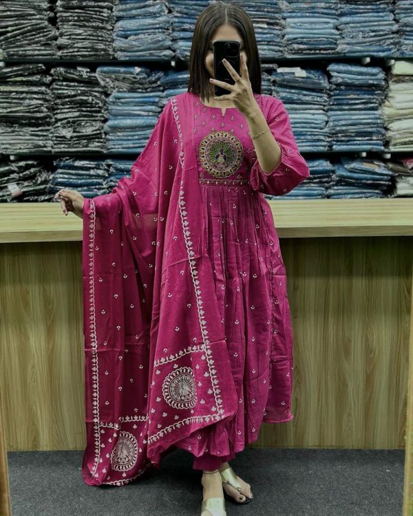 SHRUTI CREATION COTTON ANARKALI KURTA SET ONLINE