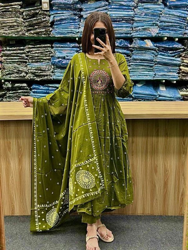 SHRUTI CREATION COTTON ANARKALI KURTA SET ONLINE