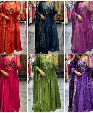 SHRUTI CREATION COTTON ANARKALI KURTA WHOLESALE