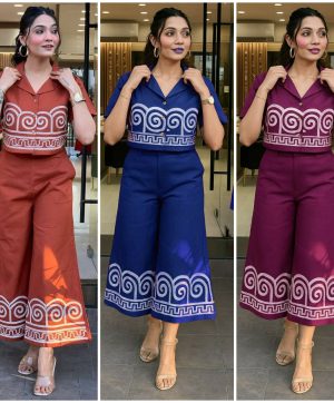 SHRUTI CREATION COTTON EMBROIDERED CORD SET