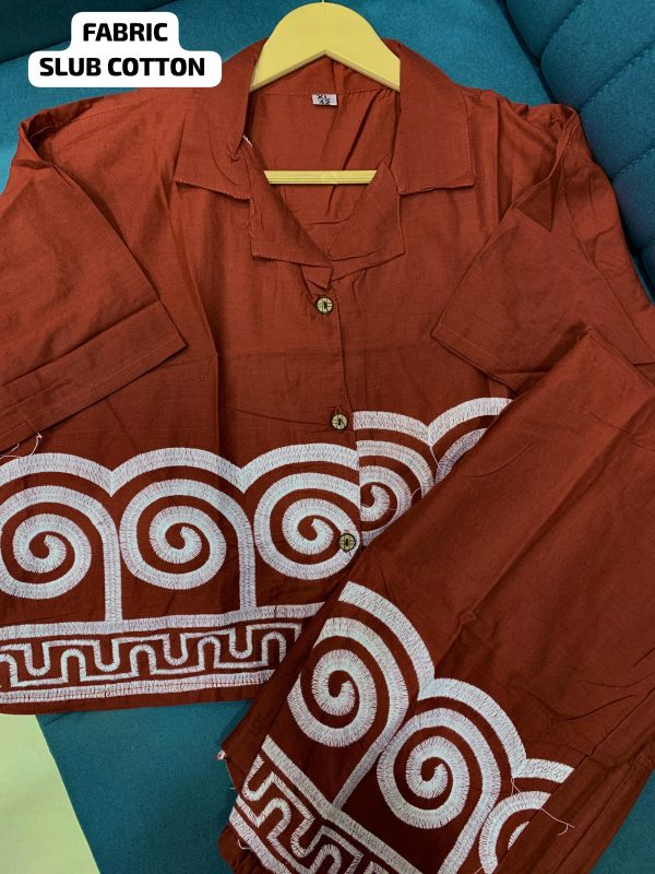 SHRUTI CREATION COTTON EMBROIDERED CORD SET