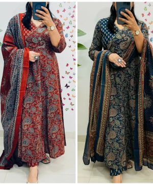 SHRUTI CREATION PRINTED COTTON ANARKALI ONLINE