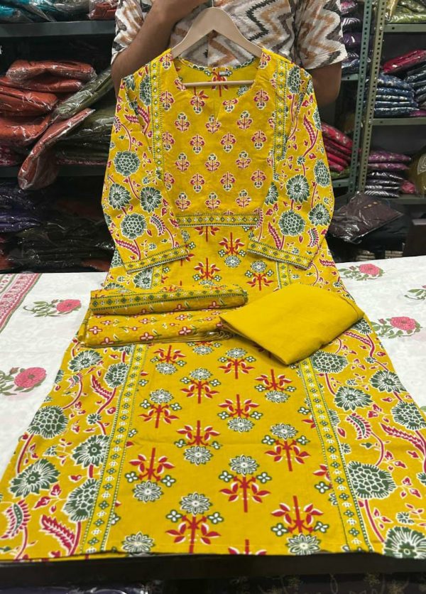 SHRUTI CREATION SEQUENCE WORK COTTON KURTI ONLINE