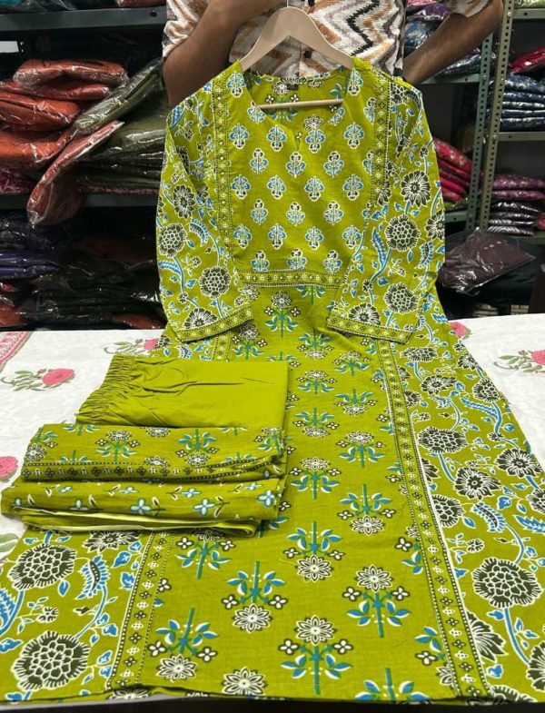 SHRUTI CREATION SEQUENCE WORK COTTON KURTI ONLINE