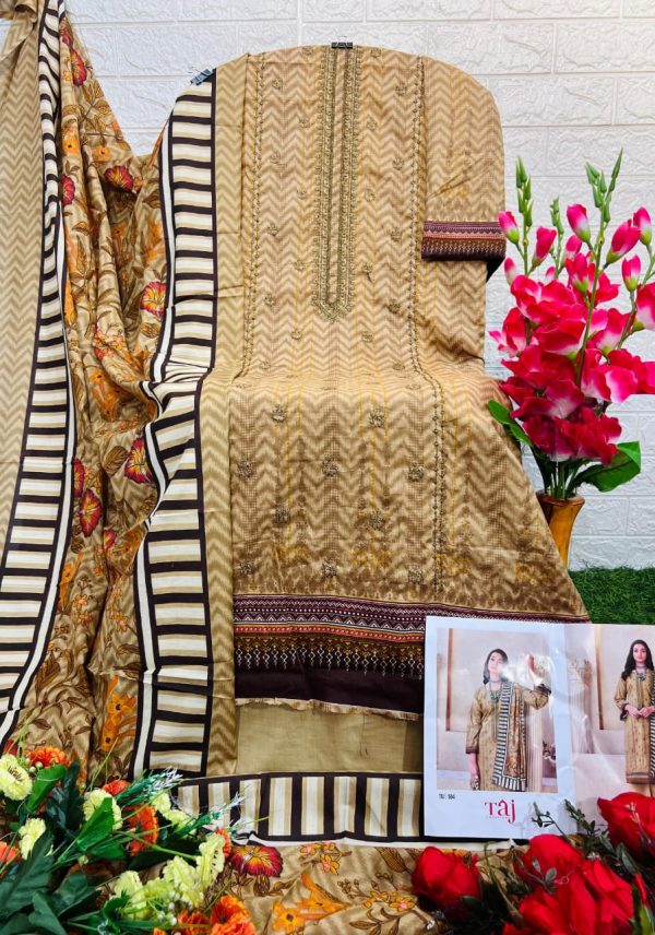TAJ CREATIONS 594 COTTON PAKISTANI SALWAR SUITS