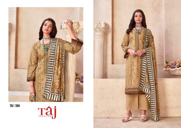 TAJ CREATIONS 594 COTTON PAKISTANI SALWAR SUITS