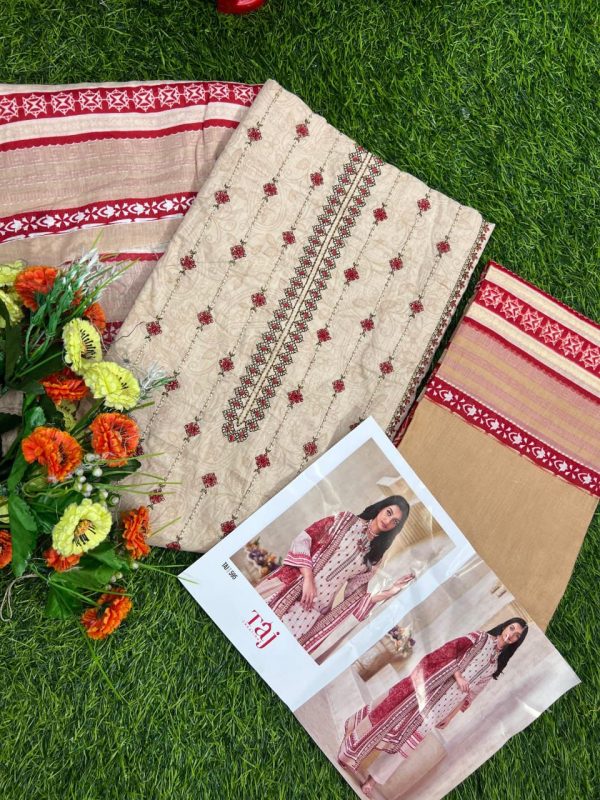 TAJ CREATIONS 595 COTTON PAKISTANI SUITS ONLINE