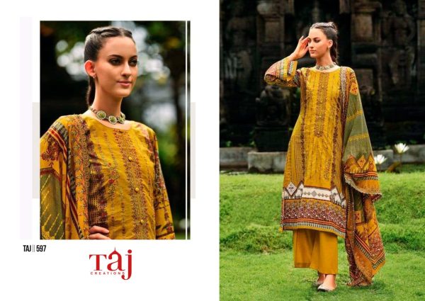 TAJ CREATIONS 597 COTTON PAKISTANI SALWAR SUITS