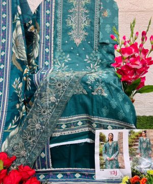 TAJ CREATIONS 600 COTTON PAKISTANI SUITS ONLINE