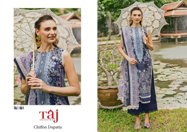 TAJ CREATIONS 601 COTTON SALWAR SUITS WHOLESALE