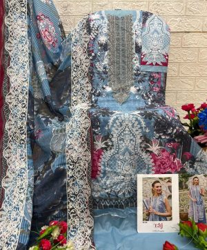 TAJ CREATIONS 602 COTTON SALWAR SUITS WHOLESALE