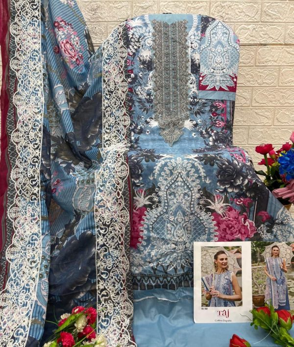 TAJ CREATIONS 602 COTTON SALWAR SUITS WHOLESALE