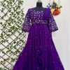 VF 207 E F G DESIGNER GEORGETTE GOWN WHOLESALE
