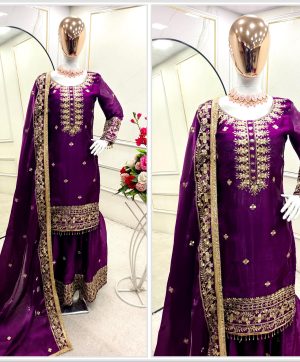 WOMEN WASTRA WW 1196 DESIGNER SHARARA SUITS
