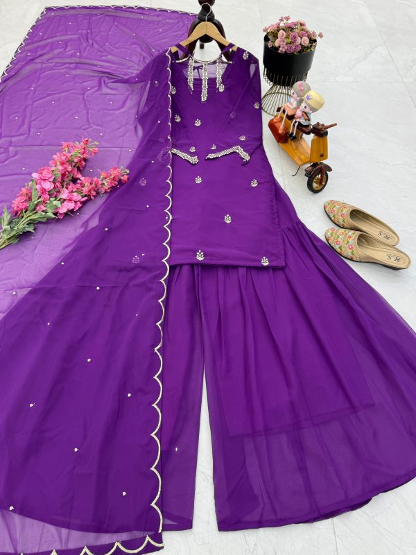 ZOYA CLOTHING ZD 10102 B DESIGNER PLAZZO SUITS