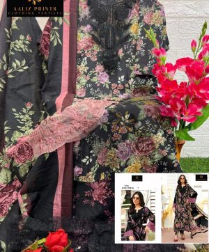 AALIZ PRINTS 3158 B COTTON EMBROIDERED SUITS