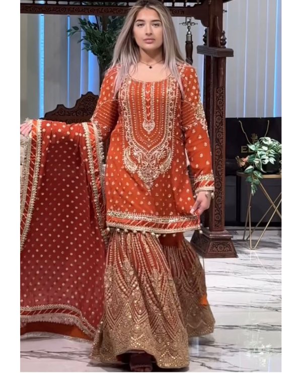 AAROHI DESIGNER AD 210 A PARTY WEAR PLAZZO SUITS