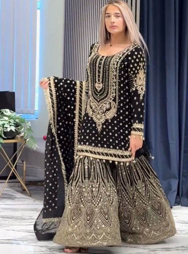 AAROHI DESIGNER AD 210 B PARTY WEAR PLAZZO SUITS
