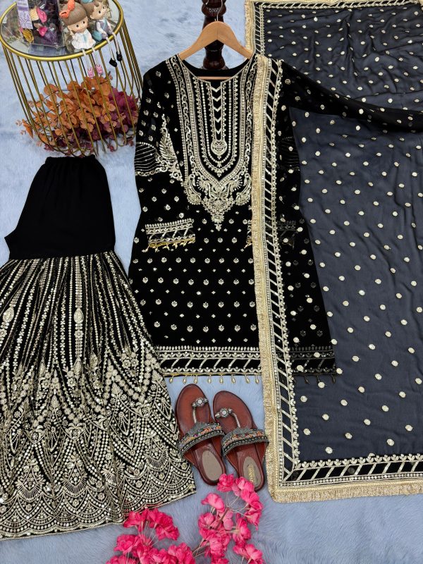 AAROHI DESIGNER AD 210 B PARTY WEAR PLAZZO SUITS