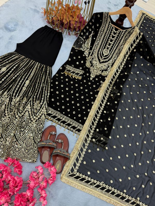 AAROHI DESIGNER AD 210 B PARTY WEAR PLAZZO SUITS