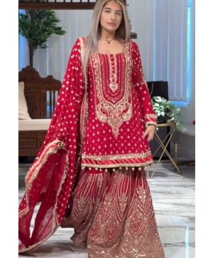 AAROHI DESIGNER AD 210 C PARTY WEAR PLAZZO SUITS