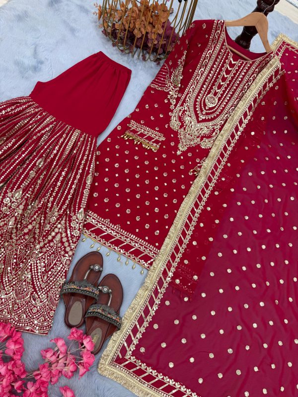 AAROHI DESIGNER AD 210 C PARTY WEAR PLAZZO SUITS