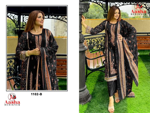 AASHA DESIGNER 1102 B RIWAYAT PREMIUM SUITS