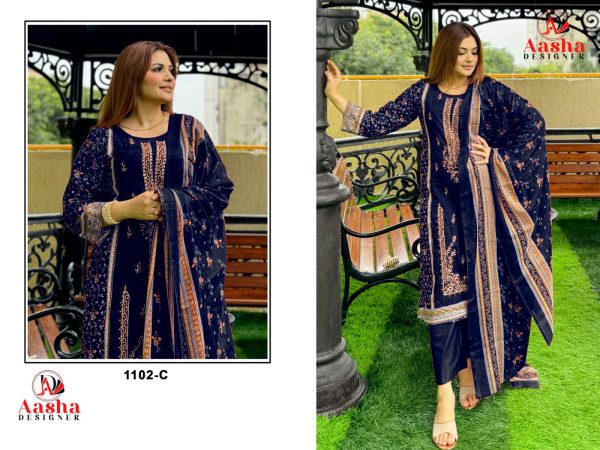 AASHA DESIGNER 1102 C RIWAYAT PREMIUM SUITS
