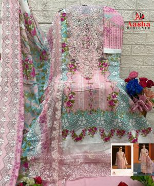 AASHA DESIGNER 1163 A COTTON SALWAR SUITS ONLINE