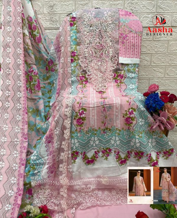AASHA DESIGNER 1163 A COTTON SALWAR SUITS ONLINE
