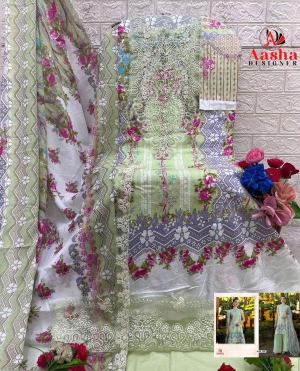 AASHA DESIGNER 1163 B COTTON SALWAR SUITS ONLINE