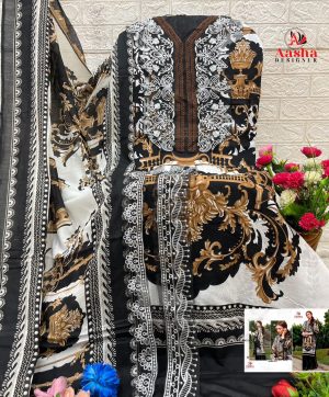 AASHA DESIGNER 1171 COTTON PAKISTANI SUITS