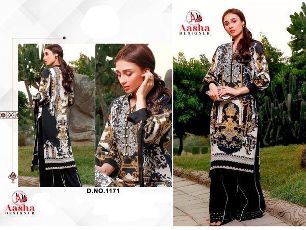 AASHA DESIGNER 1171 COTTON PAKISTANI SUITS