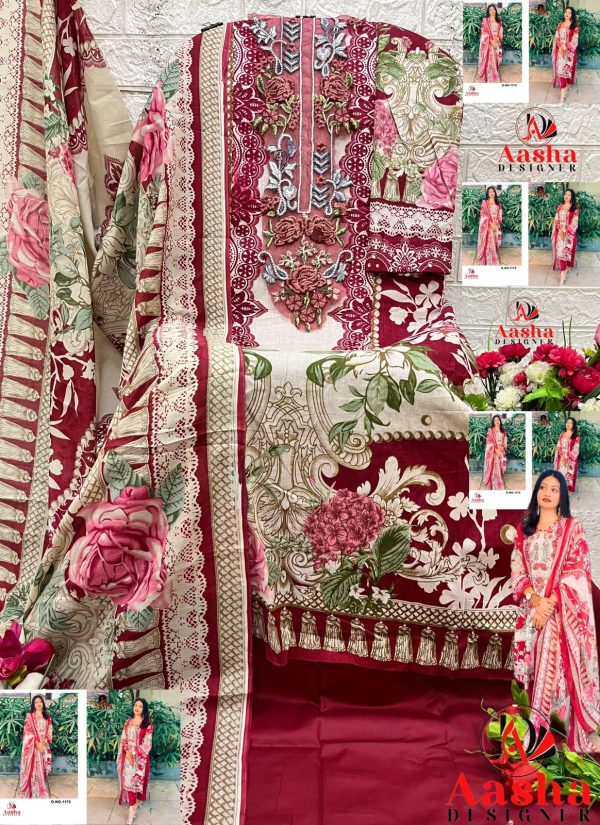 AASHA DESIGNER 1173 COTTON SALWAR KAMEEZ