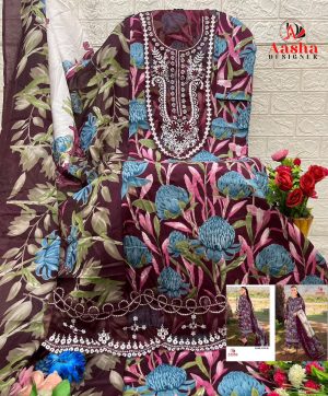 AASHA DESIGNER 1175 B COTTON PAKISTANI SUITS