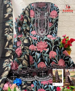 AASHA DESIGNER 1175 COTTON PAKISTANI SUITS