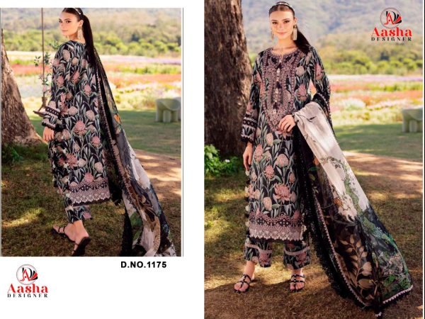 AASHA DESIGNER 1175 COTTON PAKISTANI SUITS