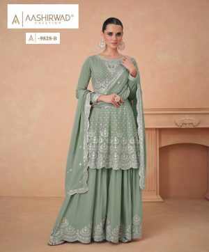 AASHIRWAD CREATION 9828 B AAHANA SALWAR SUITS