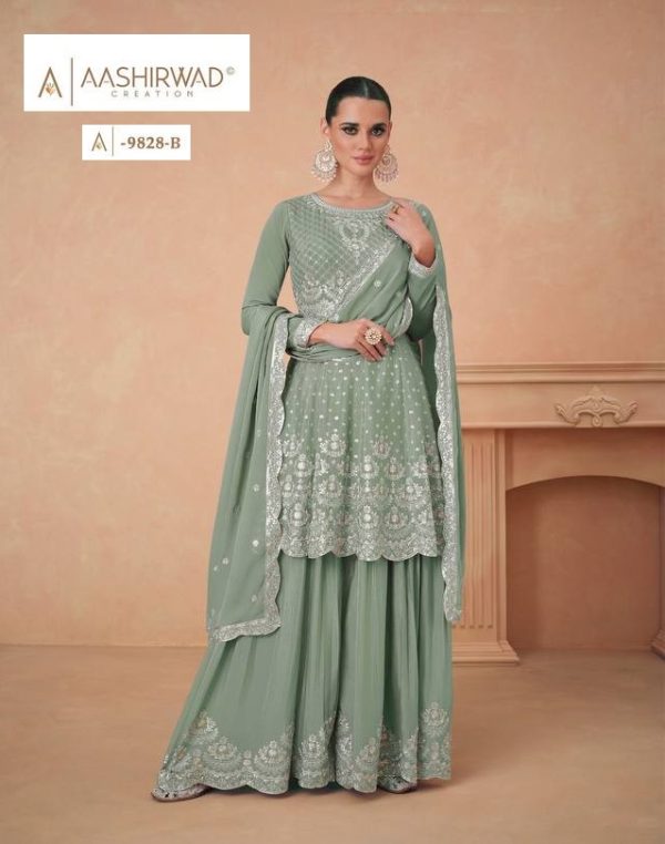 AASHIRWAD CREATION 9828 B AAHANA SALWAR SUITS