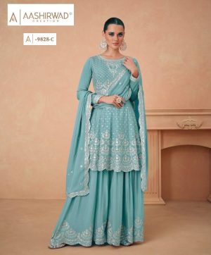 AASHIRWAD CREATION 9828 C AAHANA SALWAR SUITS