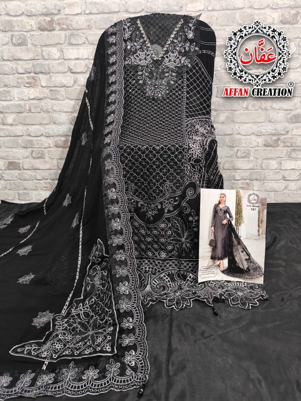 AFFAN CREATION 197 GEORGETTE PAKISTANI SUITS